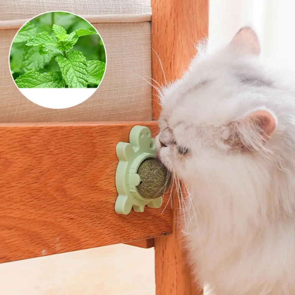 Brinquedo para gatos Bolinha Giratório Catnip natural